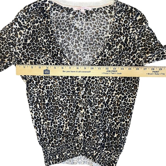 Victoria's Secret Cheetah Print Cardigan 100% Cotton Women’s Size Small - Picture 6 of 8